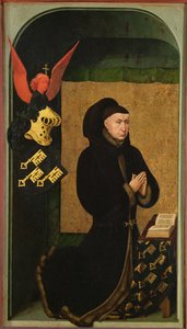 Le Donateur, Chancelier Nicolas Rolin, en prière, du revers du polyptyque du Jugement dernier, c.1445-50